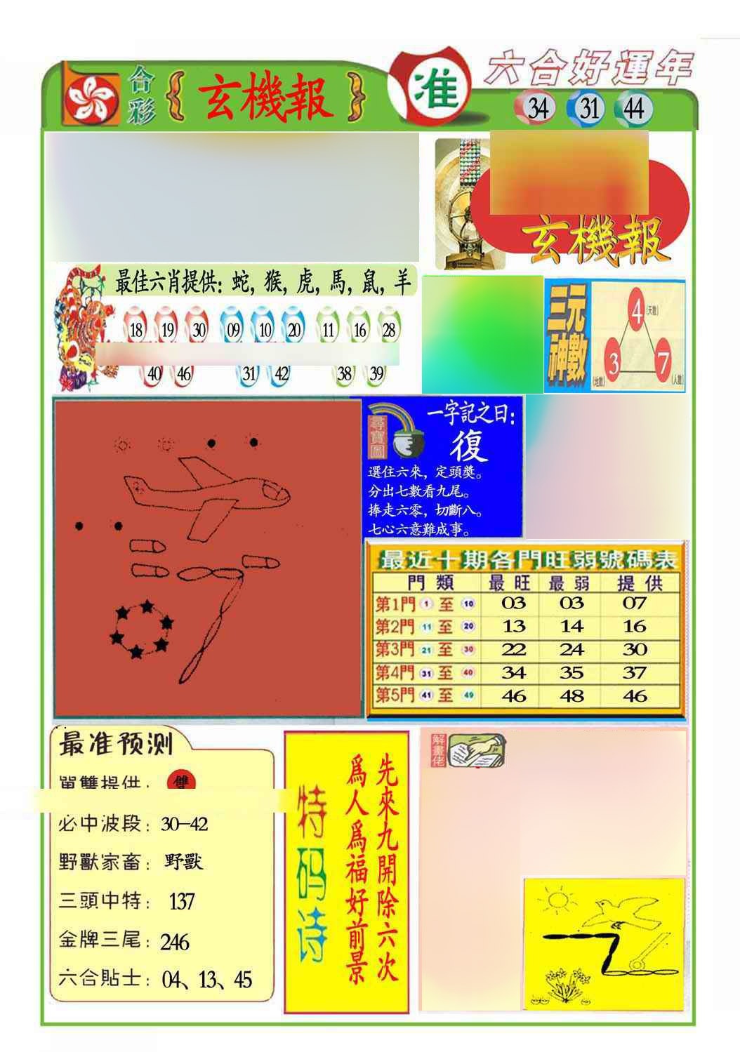 133期马经玄机报(新图推荐)[图]