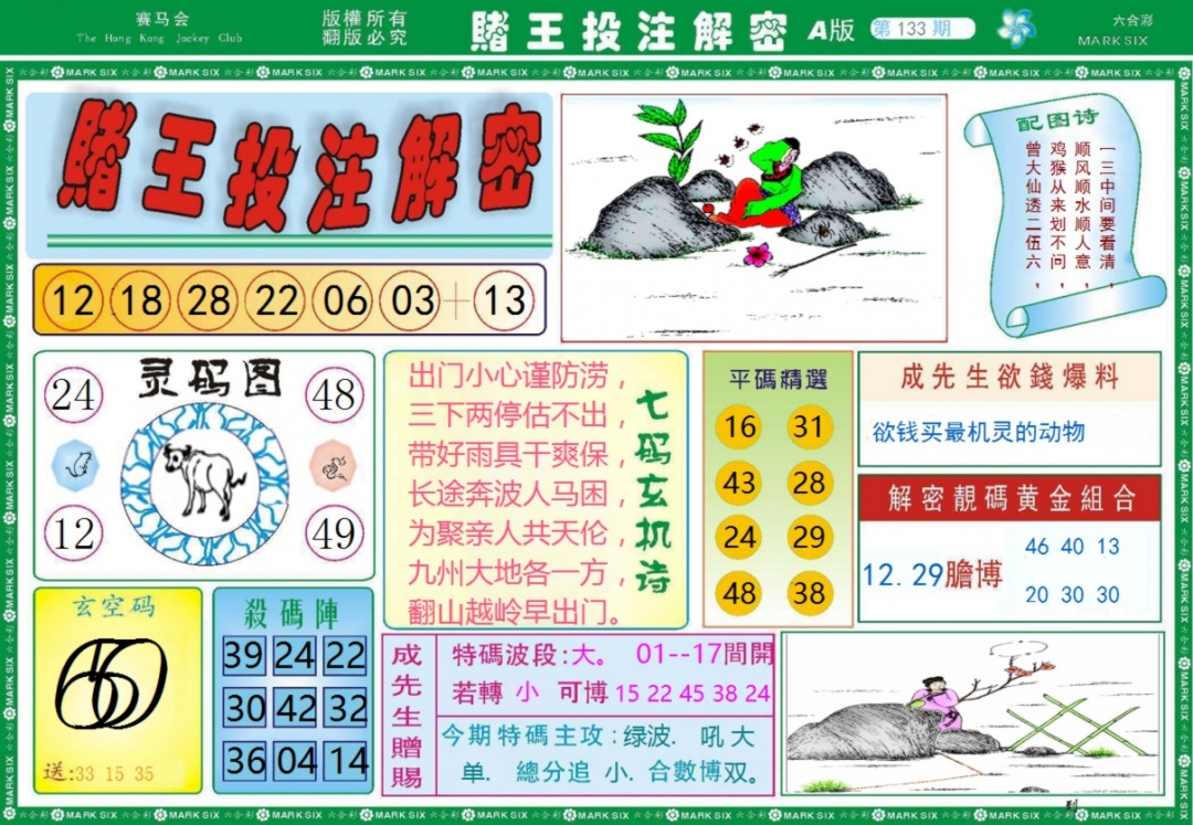 133期赌王投注解密记录[图]
