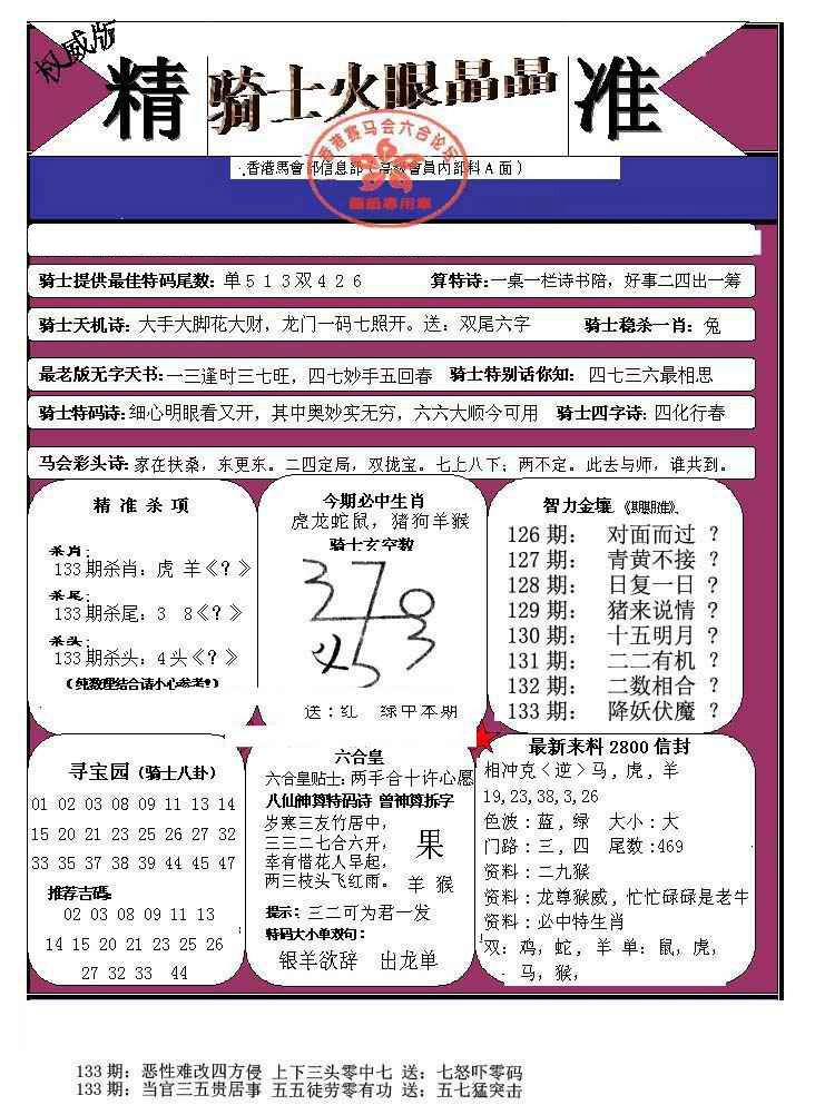 133期骑士火眼晶晶（正）[图]