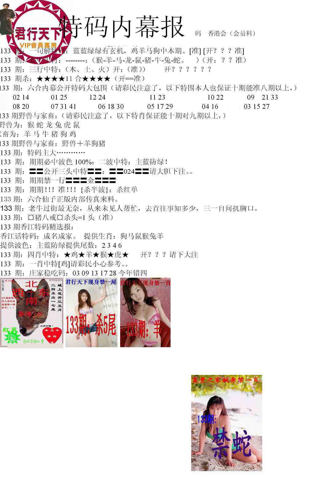 133期特码内幕报[图]