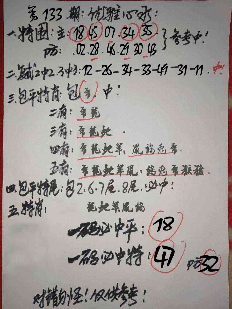 133期优雅心水[图]